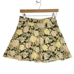 Show Me Your Mumu Camille Skirt Small Floral Mini Skater Skirt Stretch Made USA